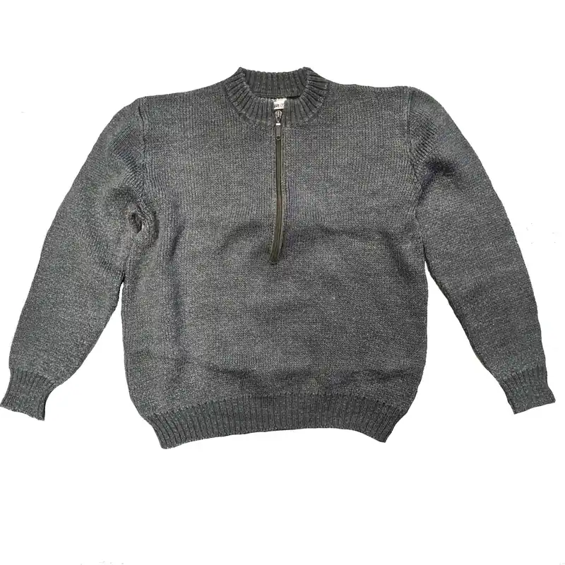 Svetr švýcarský 3/4 zip ŠEDÝ použitý Hit Sezóny
