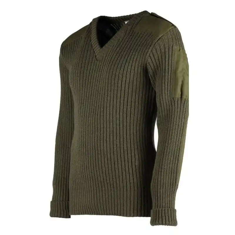 Svetr britský JUMPER UTILITY do V ZELENÝ použitý Pouze Dnes