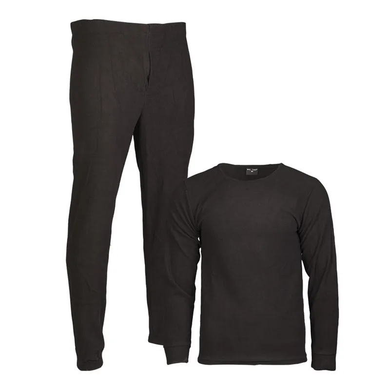 Autentický Spodní prádlo THERMOFLEECE bez límečku ČERNÉ