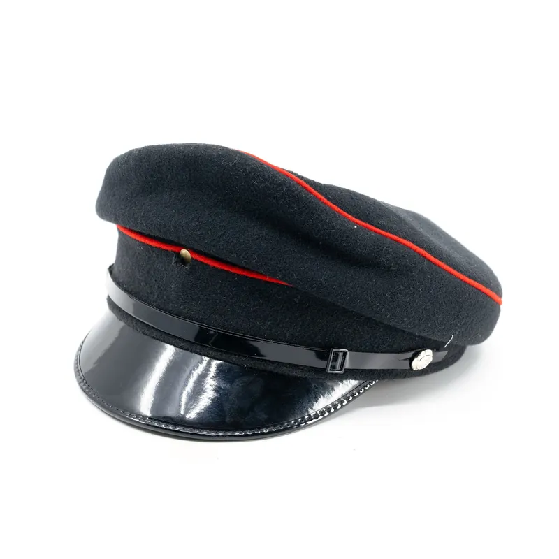 Brigadýrka BRITSKÁ dámská 2 červené pruhy ČERNÁ Levný