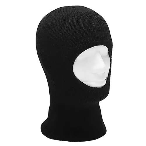 Aktuální Kukla BALACLAVA pletená s jedním otvorem ČERNÁ