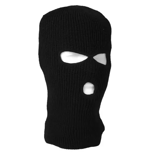Akční Nabídka Kukla BALACLAVA pletená se 3 otvory ČERNÁ