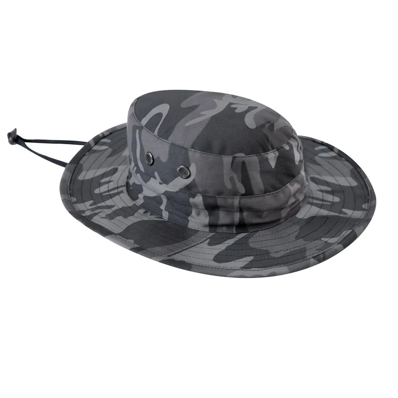 Značkový Klobouk MILITARY nastavitelný BLACK CAMO