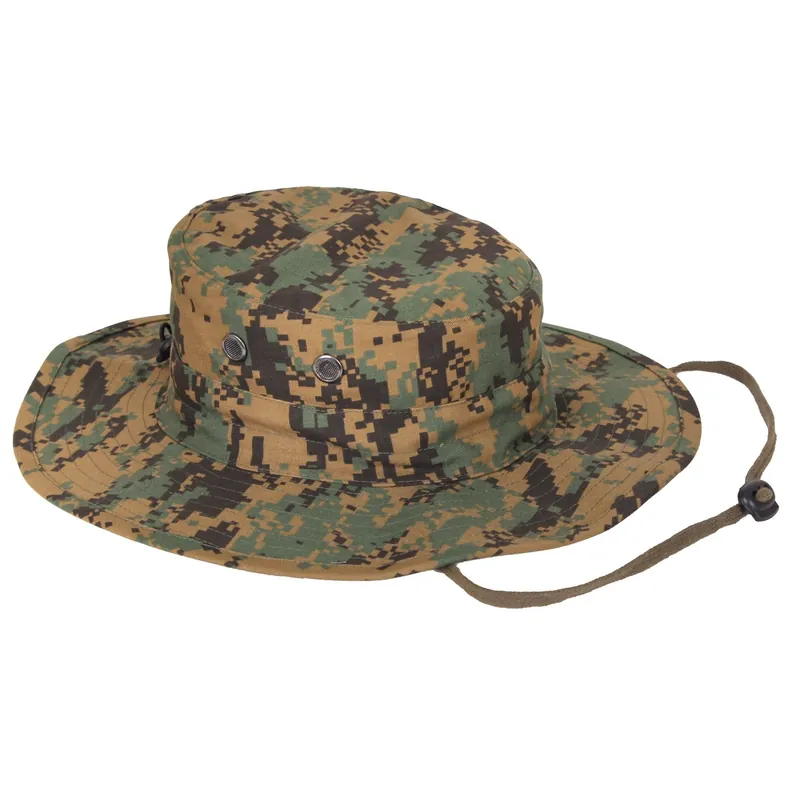 Zlevněný Klobouk MILITARY nastavitelný WOODLAND DIGITAL CAMO