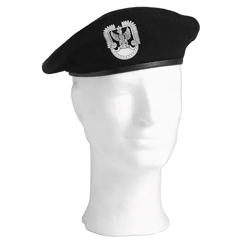 Výprodej Baret POLSKÝ s nášivkou ČERNÝ
