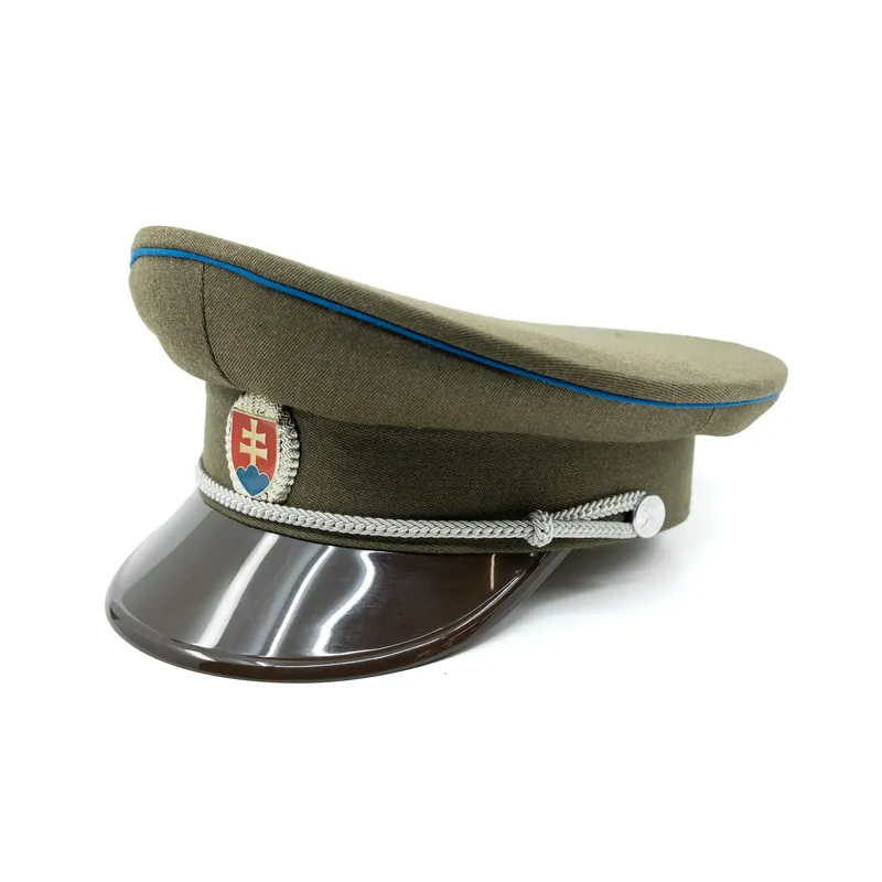 Brigadýrka SK stříbrný odznak, kšilt plast, modrá linka ZELENÁ Cenově Výhodný