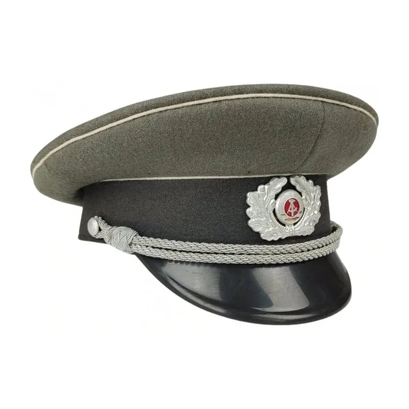 Brigadýrka NVA důstojnická original ŠEDÁ / bílý lem Autentický