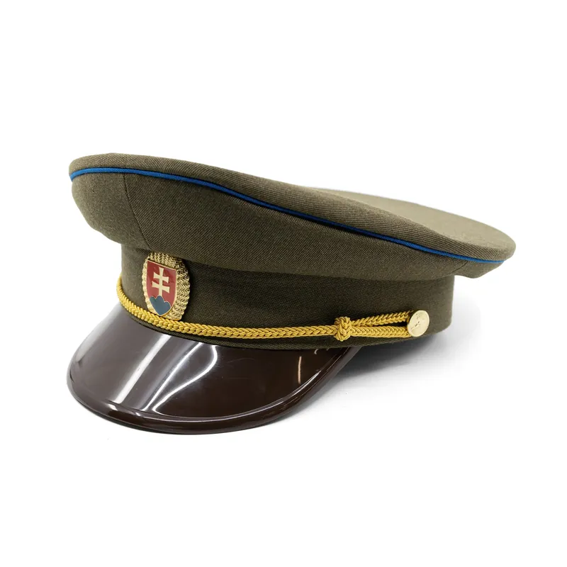 Must-Have Brigadýrka SK zlatý odznak, kšilt plast, modrá linka ZELENÁ