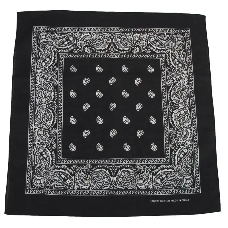 Šátek BANDANA 55x55 cm ČERNÁ/BÍLÁ Akce