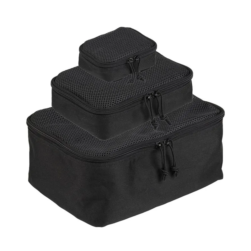 Set 3ks pouzder se síťkou MESH ČERNÉ Poslední Šance