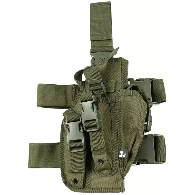 Cenový Hit Pouzdro na pistol a zásobníky stehenní pravé ZELENÉ