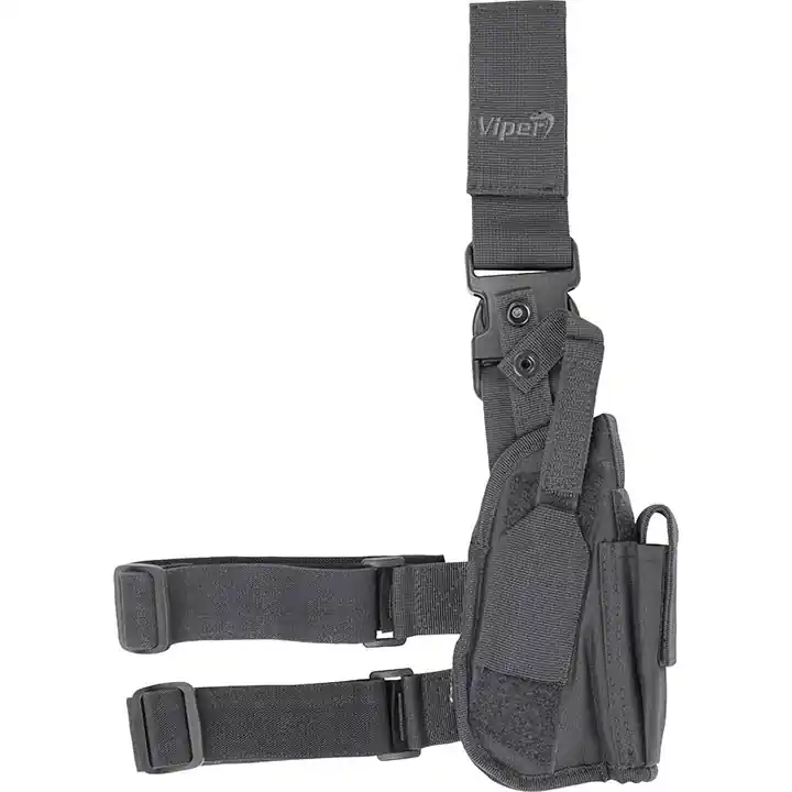 Pouzdro pistolové TACTICAL stehenní TITANIUM ŠEDÉ Sleva