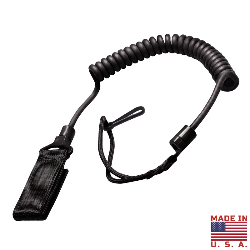 Šňůra bezpečnostní LANYARD pro pistol ČERNÁ Must-Have