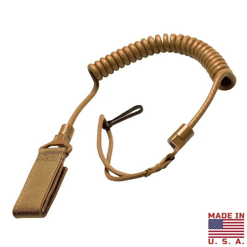 Šňůra bezpečnostní LANYARD pro pistol COYOTE BROWN Sezónní Sleva