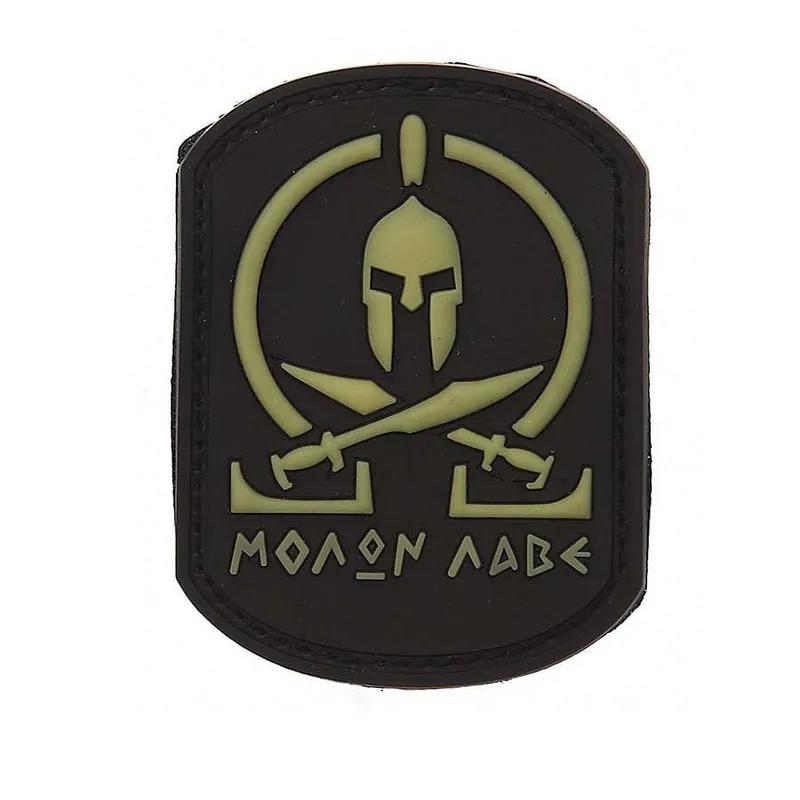 Akční Cena Nášivka MOLON LABE plast ČERNÁ