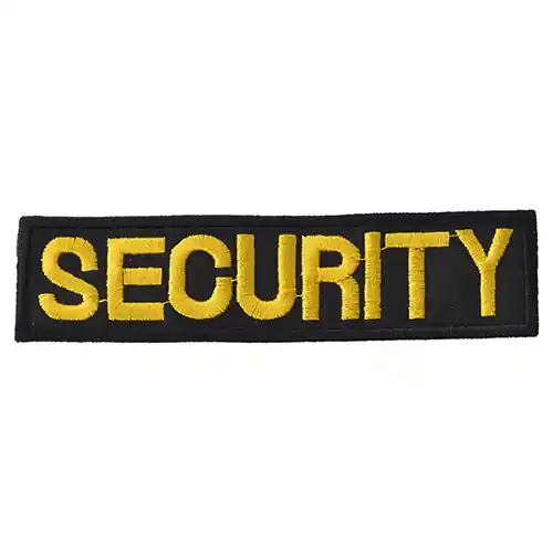 Autentický Nášivka SECURITY - ČERNÁ se žlutou nití