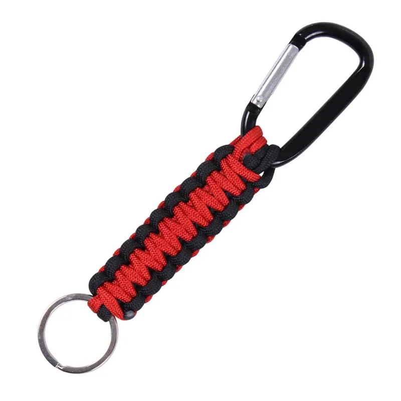 Sleva Klíčenka PARACORD s karabinou ČERVENO-ČERNÁ
