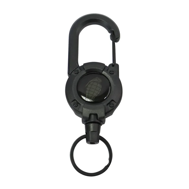 Klíčenka HEAVY DUTY s navijákem a karabinou ČERNÁ Akční Nabídka