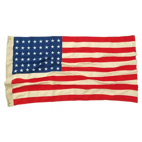 Sezónní Sleva Vlajka USA 48 WWII hvězd VINTAGE bavlna vyšívaná 90x150 cm