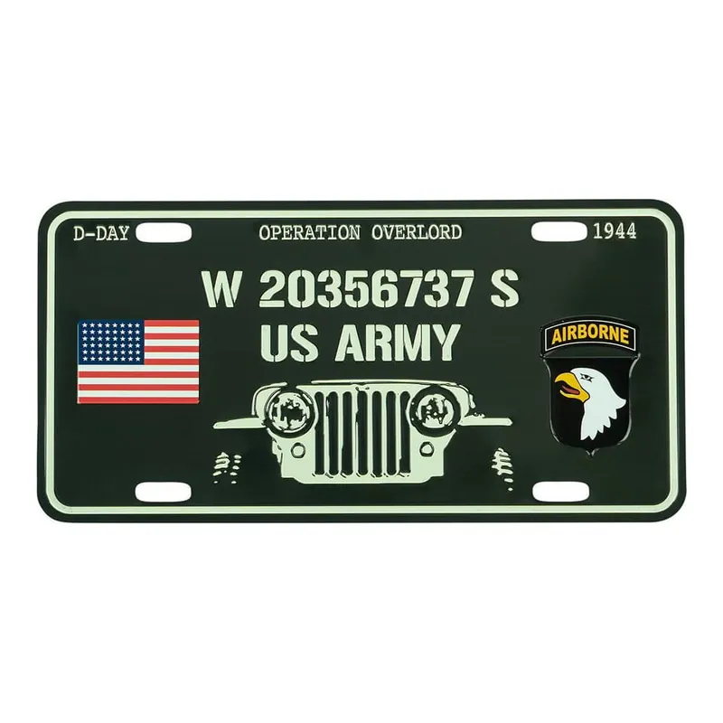 Nová Kolekce Cedule plechová D-DAY WILLYS na auto