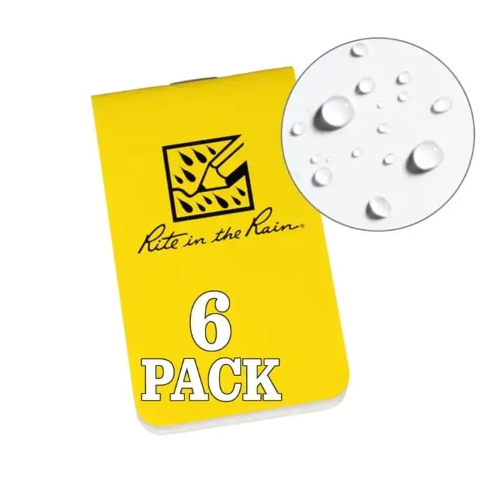 Blok malý voděodolný On-The-Go 6 kusů ŽLUTÝ Horká Nabídka