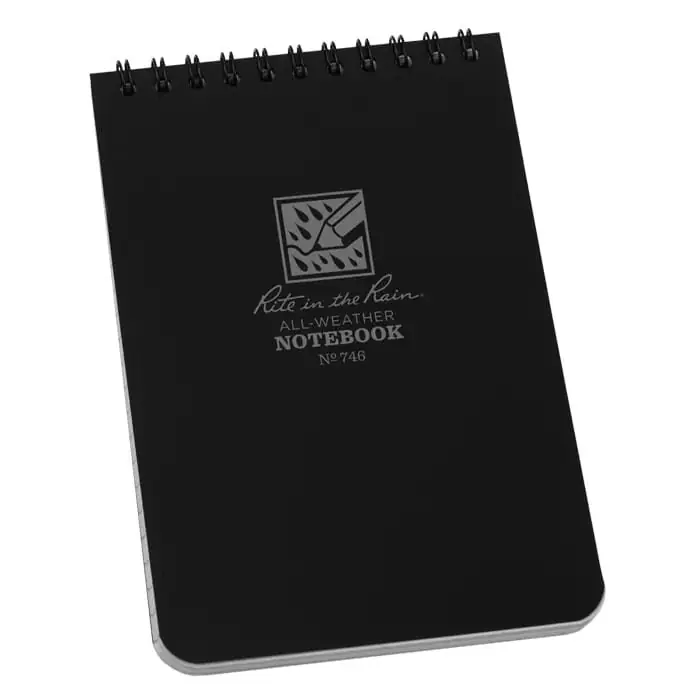 Akce Blok voděodolný spirálový Notebook TOP-SPIRAL 4x6\\" ČERNÝ