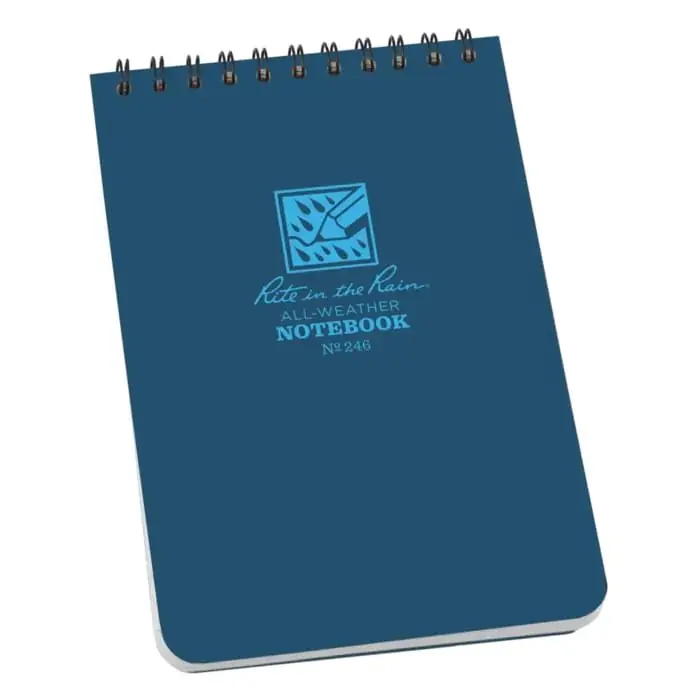 Blok voděodolný spirálový Notebook TOP-SPIRAL 4x6\\" MODRÝ Horká Nabídka