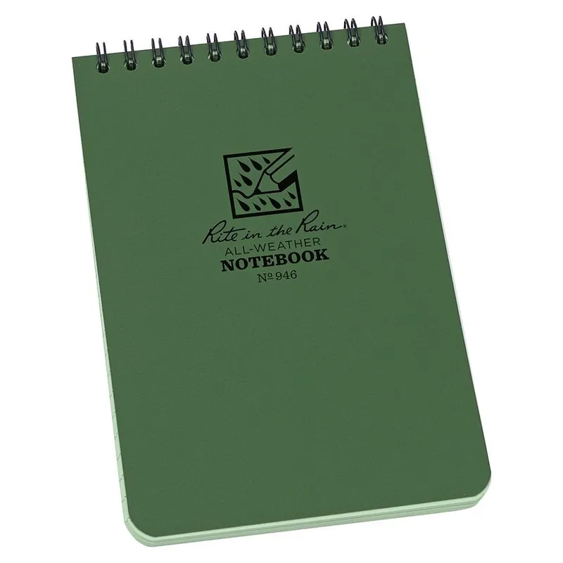 Blok voděodolný spirálový Notebook TOP-SPIRAL 4x6\\" ZELENÝ Cenový Hit
