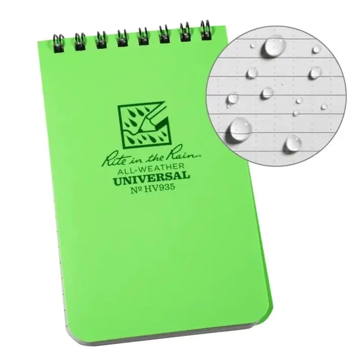 Cenový Hit Blok voděodolný TOP-SPIRAL 3x5\\" notebook malý HI VIS
