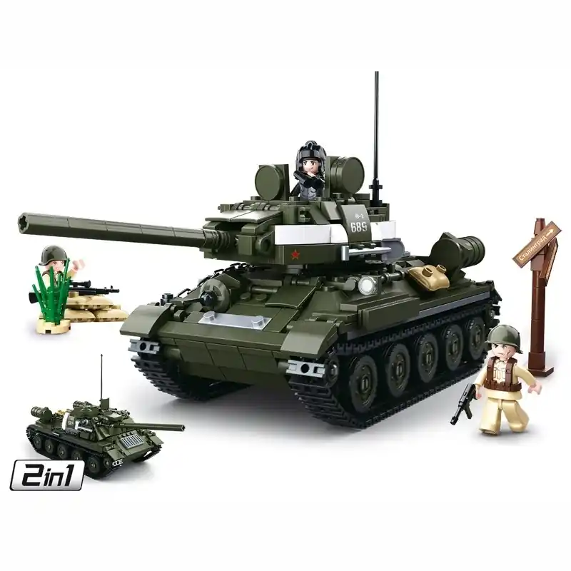 Stavebnice SOVĚTSKÝ TANK T-34/85 2v1 Odeslání Ihned